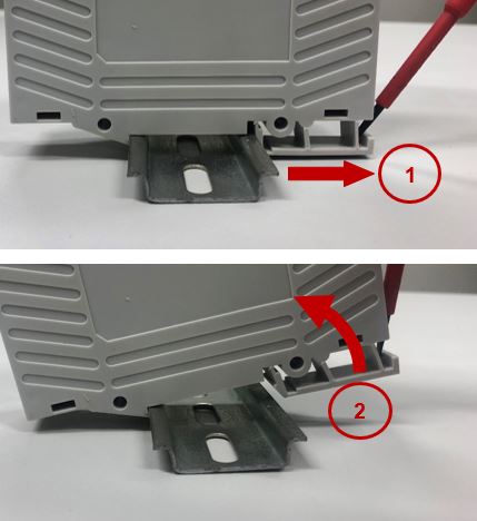 How does DIN rail work – Remove a PLC Hardware Component